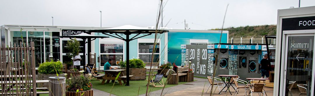 Faites une pause bien méritée au village du LeShuttle Freight ! 🚛